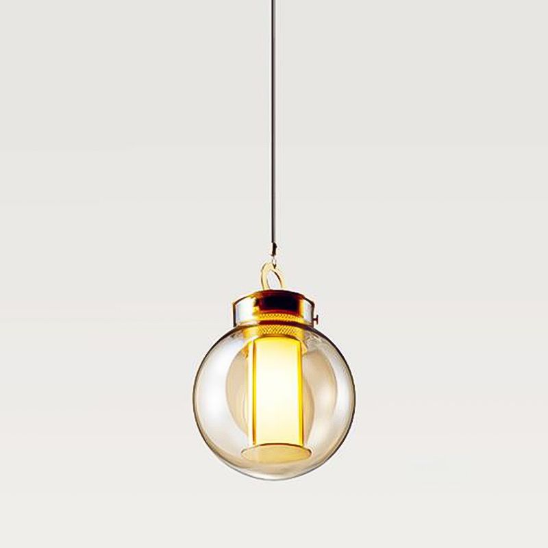 Geometric Hanging Lights Industrial Style Glass 1 Light Pendant Light Kit