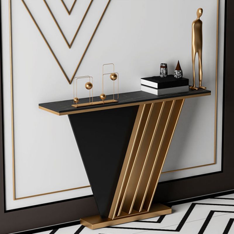 Glam Marble Console Table 12" W Stain Resistant Accent Table for Hall
