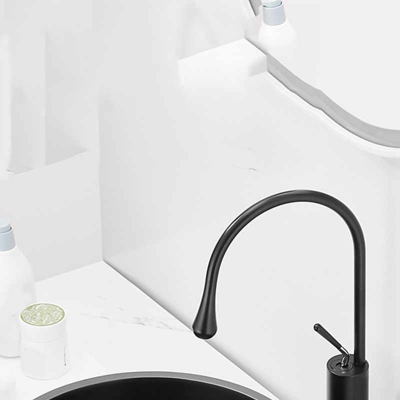 Modern Bathroom Sink Metal Round Vessel Bathroom Sink with Pop-Up Drain