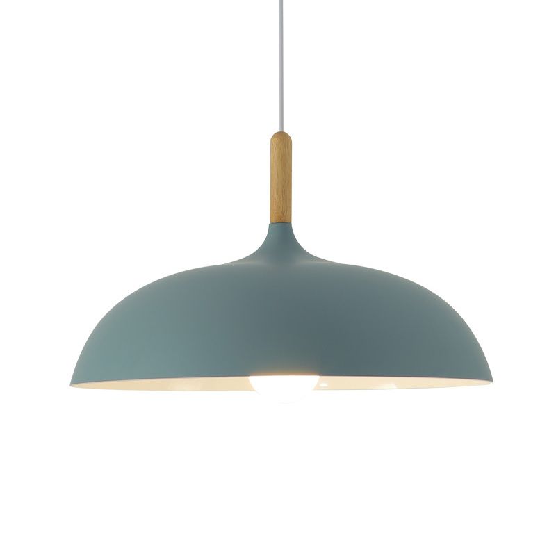 Bowl Shape Contemporary Macron One Head Metal Hanging Lamp Kit for Bedroom Dinning Room