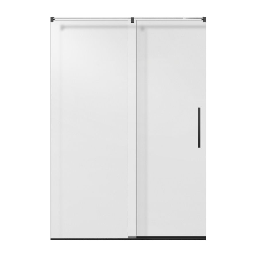 Semi-Frameless Single Sliding Shower Door Transparent Laminated Glass Shower Bath Door