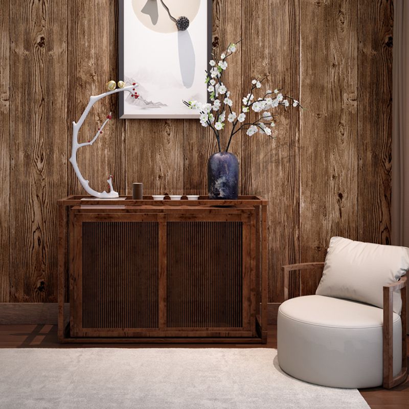 Stain Resistant Reclaimed Wood Wallpaper Roll Industrial Non-Woven Cloth Wall Decor, 54.2 sq-ft