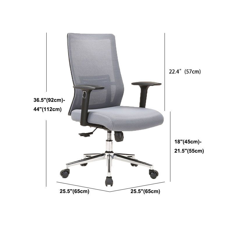 Modern Mesh Computer Chair Mid Back Chair with Wheels No Distressing