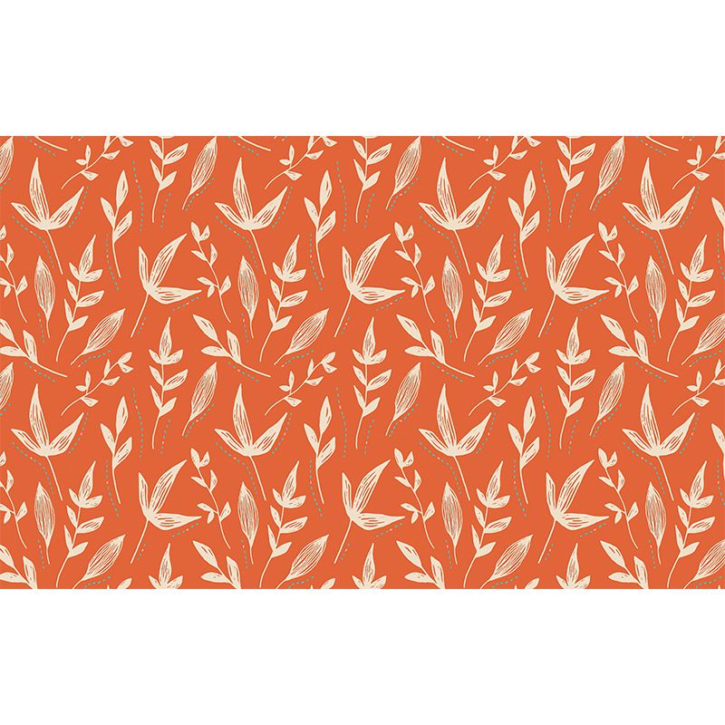 Botanical Illustration Mural Personalized Size Wall Covering for Sleeping Room