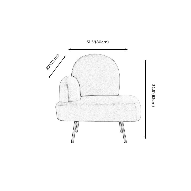Contemporary Cotton Blend Single Arm Tight Back Light-grey Sofa Set