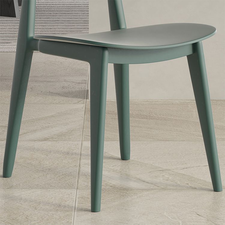 Modern Plastic Chair Open Back Dining Side Furniture in Matte Finish for Kitchen