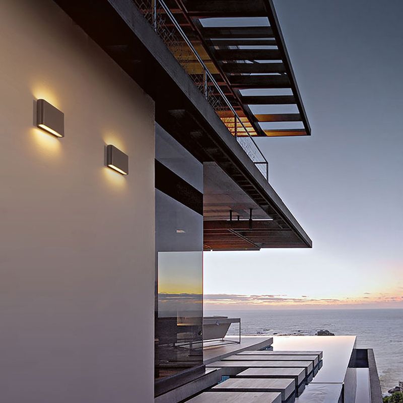 Frosted Black Aluminium LED LED Wandleuchte modern