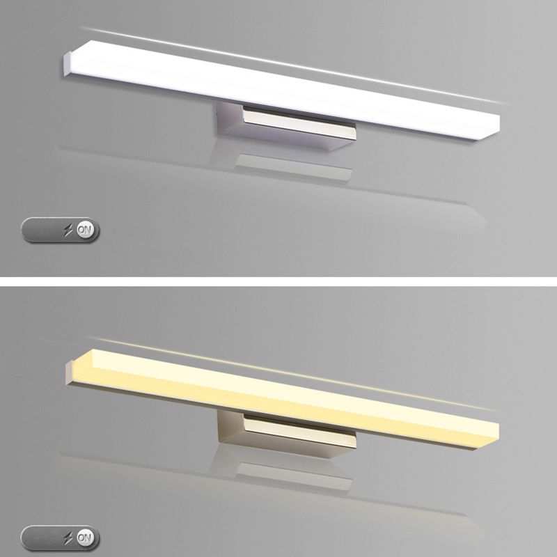 Rectangle LED Bathroom Wall Sconce Simple Waterproof Vanity Light for Dressing Table