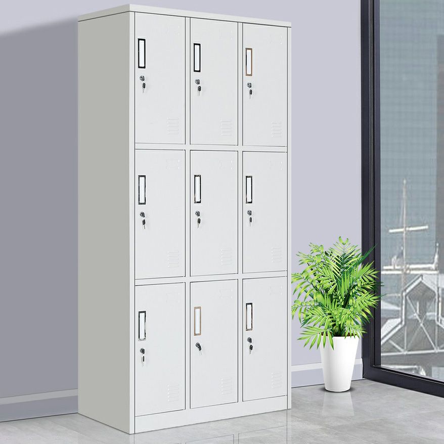 Modern Metal Wardrobe for Home Matte Finish Cabinet with Hinged Doors