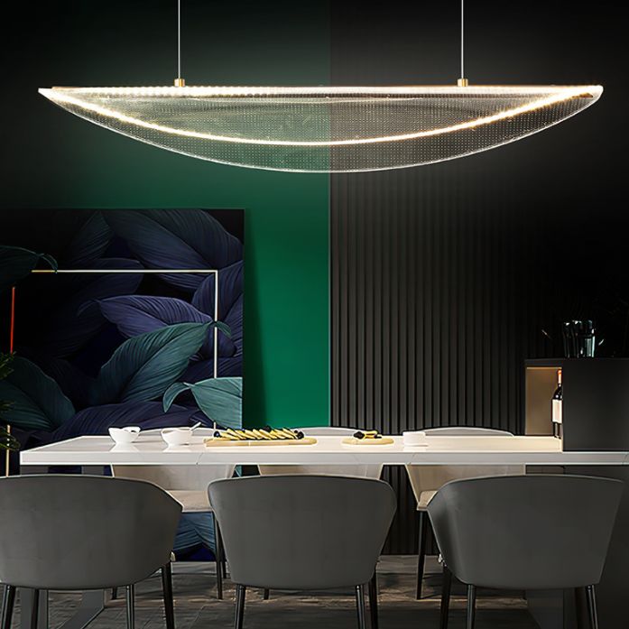 Luce isola a forma di foglia chiara semplicità acrilica a sospensione LED Light per sala da pranzo