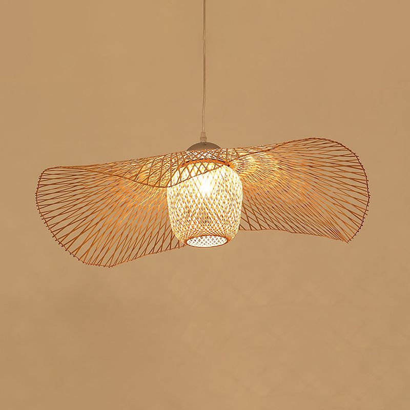 Twist Twist Twist Ciptenant Lighting Fishtures Rattan Hanging Light con cavo sospeso per il ristorante