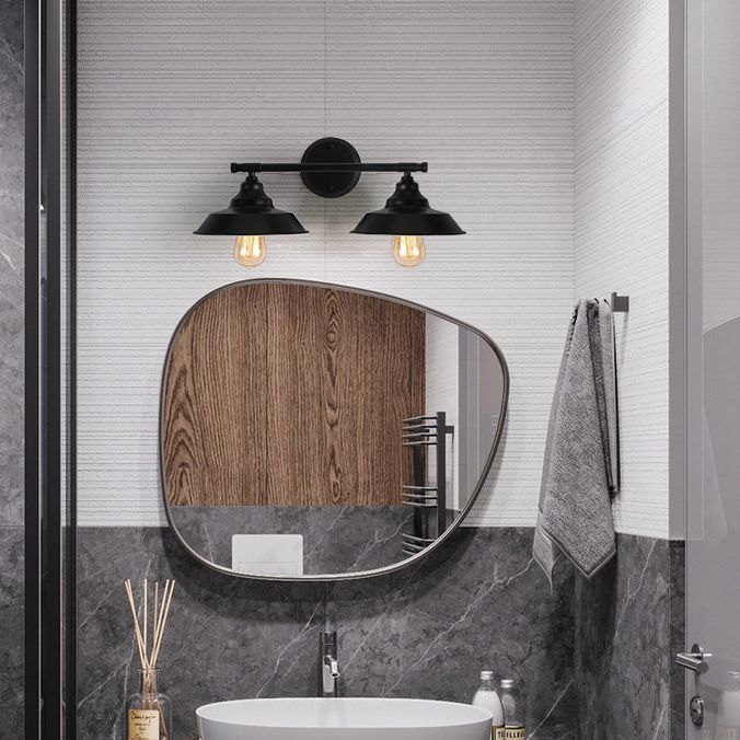 Industrial Metal Vanity Sconce Light Barn Shade Wall Mounted Light for Mirror Cabinet