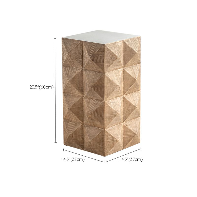 Rustic End Slide Table Living Room Distressed Brown Solid Wood Accent Side Table