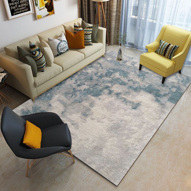 Multi Color Geometrical Rug Synthetics Contemporary Area Carpet Pet Friendly Non-Slip Backing Washable Rug for Living Room