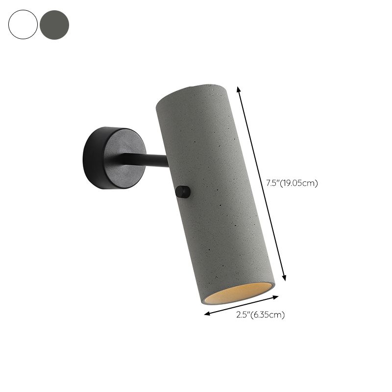 Modern Simple Metal Wall Light Cylinder Shape Adjustable Wall Lamp for Living Room