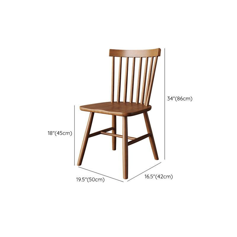 Contemporary Solid Wood Furniture 1/2/5 Pcs Dining Furniture Set in Brown