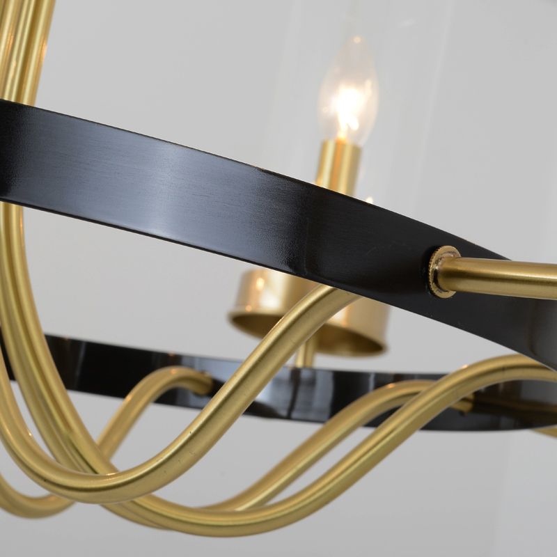 Clear Glassflöte Kronleuchter Lampe postmoderne goldene Deckenleuchte für Esszimmer