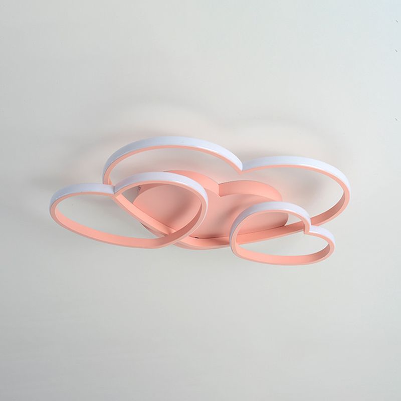 Modern Style Ceiling Light Lovely Color Linear Flush Mount Light Fixture for Bedroom