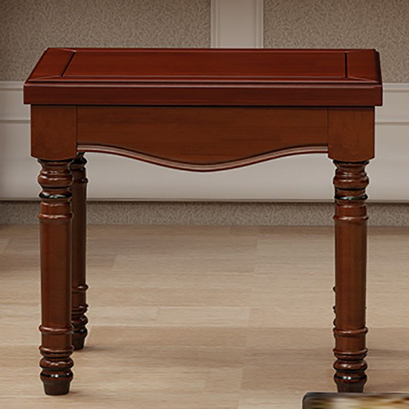 Victorian Solid Wood Vanity Makeup Dressing Table Stool Set with Mirror