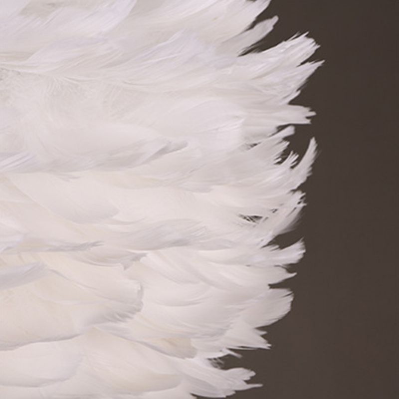 Eigentijdse bol kroonluchter hanger lichte veer gesuspendeerd verlichting voor slaapkamer