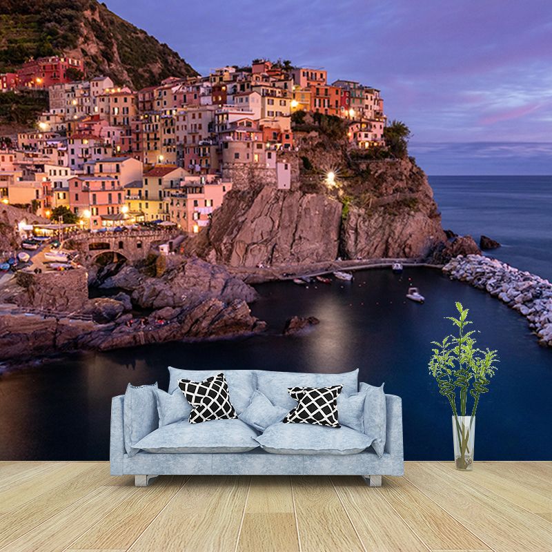 Environment Friendly Resistant Mural Wallpaper Village Living Room Wall Mural