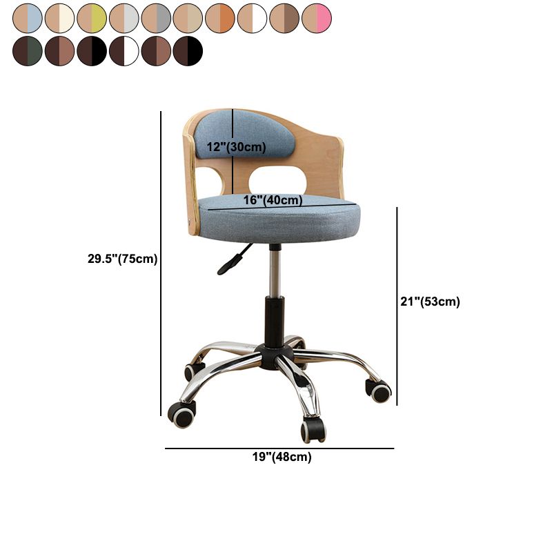 Contemporary Metal Barstool Faux Leather Round Seat Counter Stool with Swivel