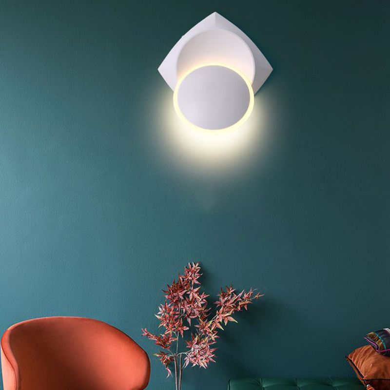 Geometric Shape Metal Wall Light Modern Style 1 Light Wall Light Sconce