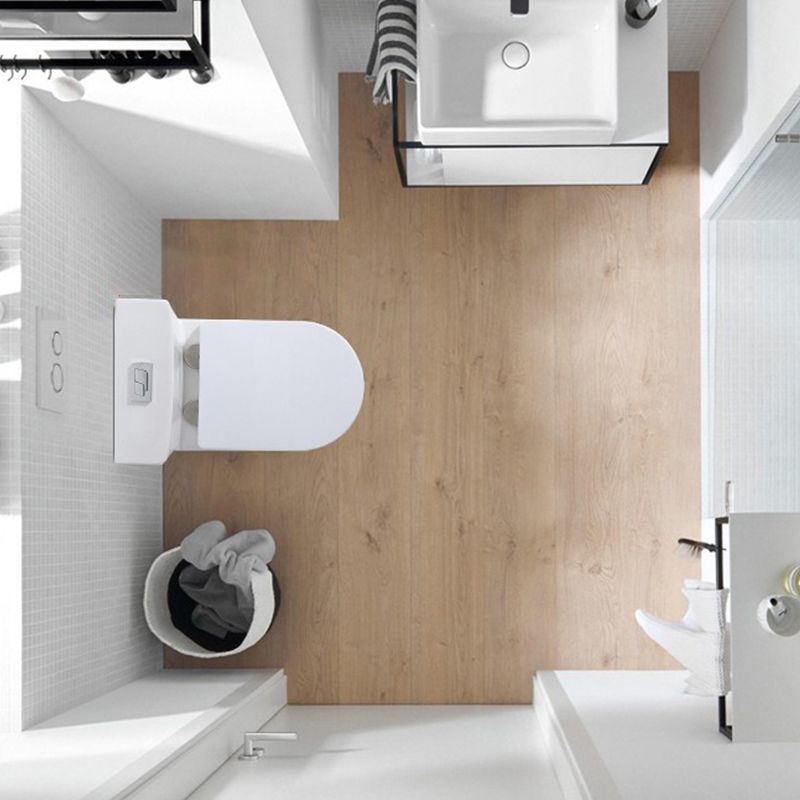 Modern One Piece Toilet Floor Mounted White Toilet Bowl with Seat for Washroom