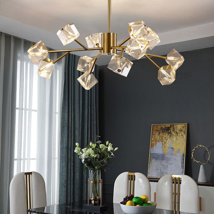 Modern Chandelier Light Metal Artistic Ceiling Pendant for Dining Room Living Room