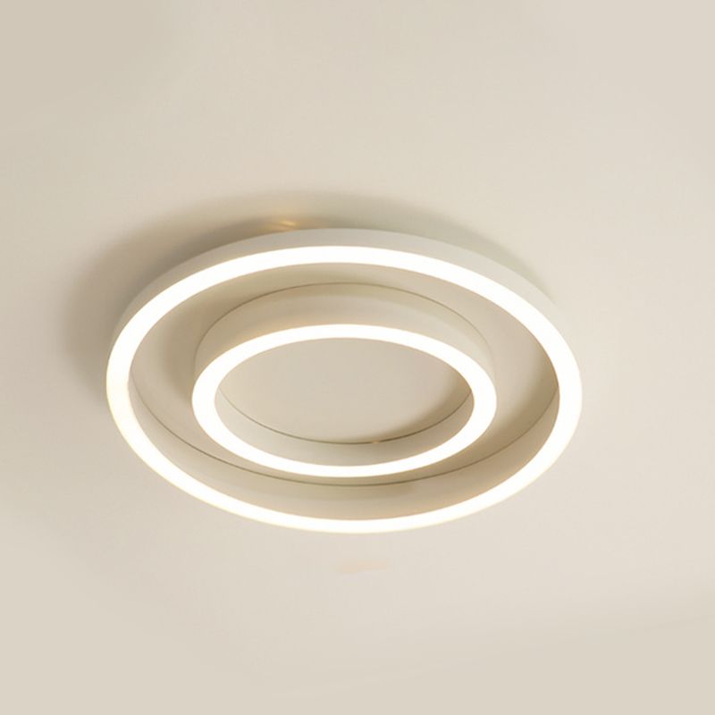 Moderno LED de techo de la luz de techo de los círculos blancos de techo con la pala de metal