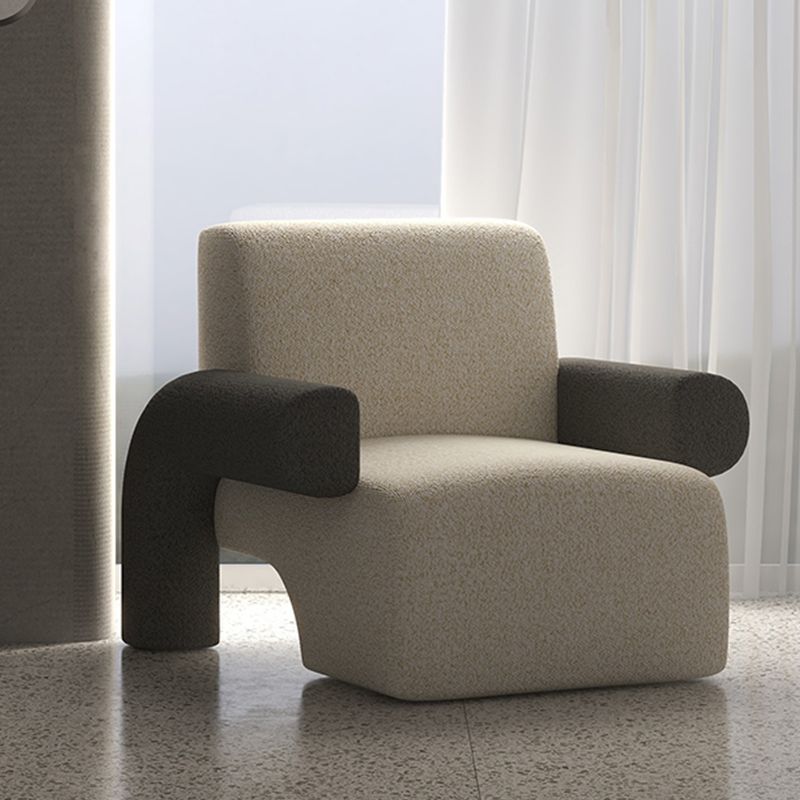 Modern Wool Blend Accent Armchair with Tight Back for Living Room