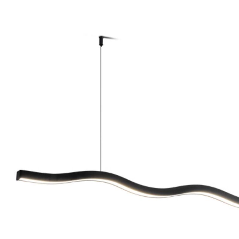 1-Light Island Hanging Lamp Modern LED Island Lamp with Acrylic Shade for Dining Room