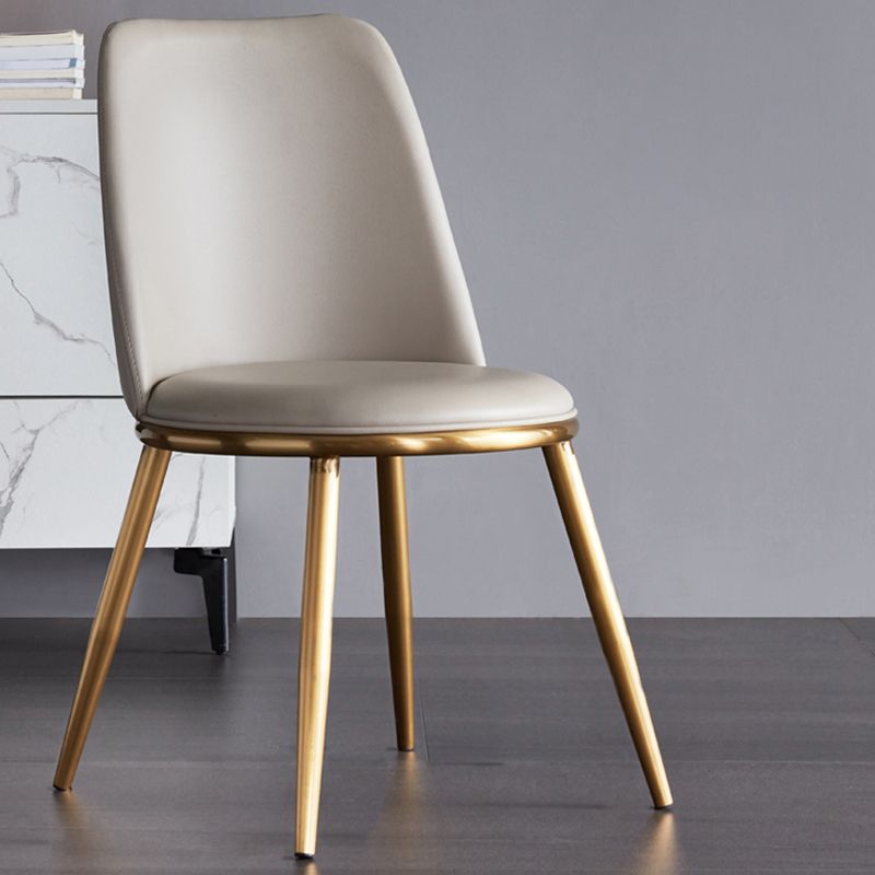 Chaises d'appoint rembourrées de Style Glam, chaises de salle à manger sans accoudoirs à dossier solide pour la maison