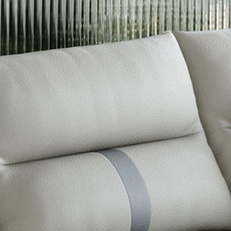 70" Wide Contemporary Sectional Sofa Leather Modular Sectional