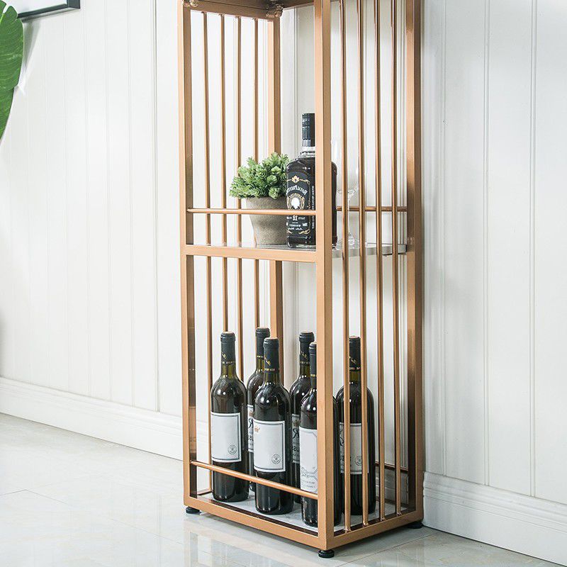 Industrial Rectangle Bar Height Pub Table with Storage Marble Bistro Bar Table