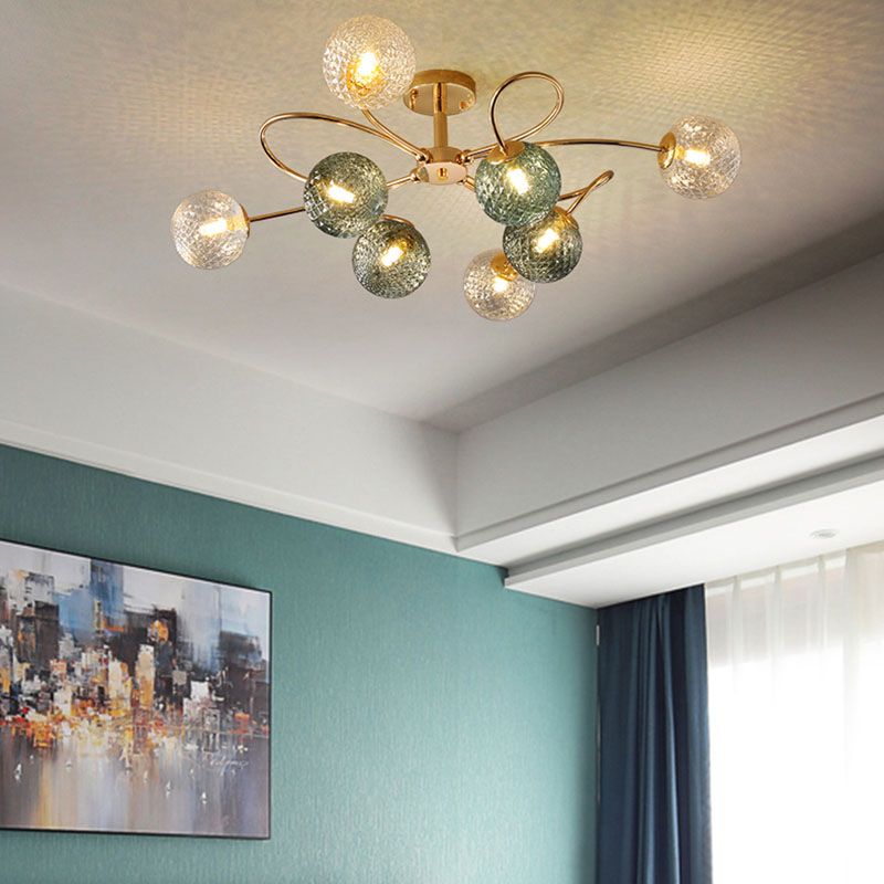 Nordic Style Ceiling Light Colorful Ball Shape Shade Ceiling Lamp for Living Room