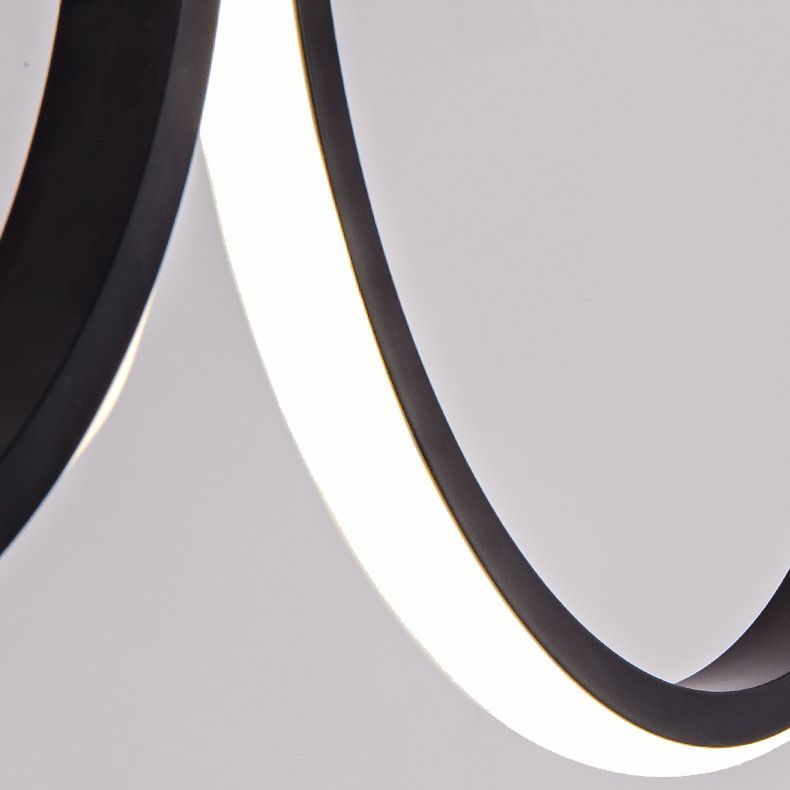 Lámpara de lámpara de metal de forma de U iluminación de lámparas LED modernas para sala de estar