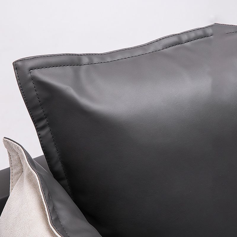 Nordic Style Leather Sofa Square Tufted Sofa for Living Room