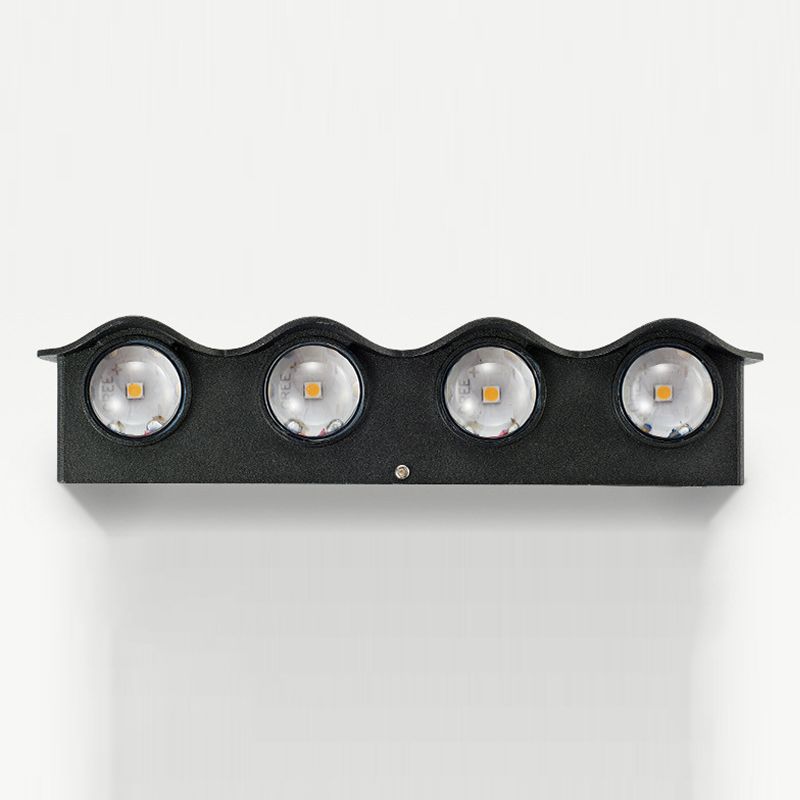 Dark Black Wall Flush Mount Aluminum LED Modernism Wall Light