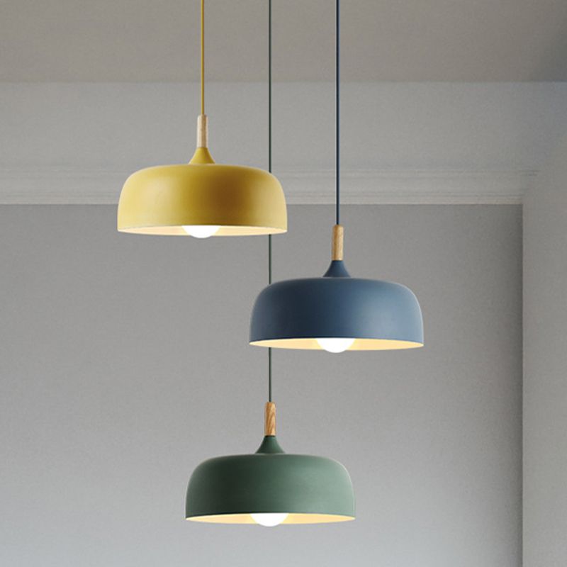 Nordic Simple Macaroon Style Lip Shape Pendant Iron 1 Light in warm for Bedroom Restaurant Cafe
