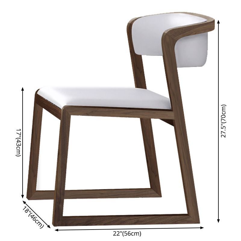 Chaises d'appoint rembourrées de style scandinave, chaise de salle à manger à dossier ouvert pour un usage domestique