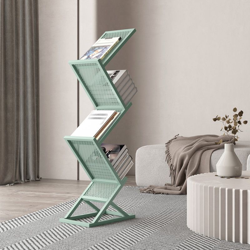 Modernes Metall Etagere Buchhandel Eisen vertikaler Bücherregal, 15,7 "L x 9,8" W x 45,7 "H