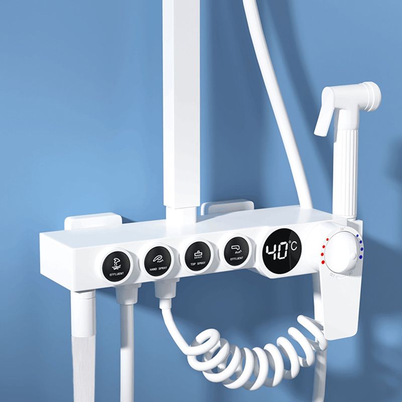 Modern Shower System Wall Mounted Rectangle Shower System with Hand Shower