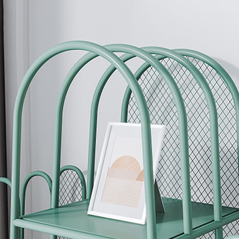 59"H Scandinavian Style Bookshelf Metal Shelf Bookcase for Home Use