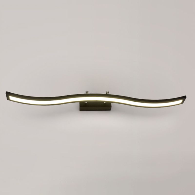 Minimalism 1-Light Wall Sconce Metal Linear Wall Mounted Light for Bathroom