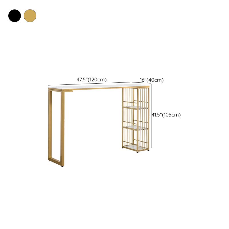 Modern Style Rectangle Bar Table Storable Table for Living Room
