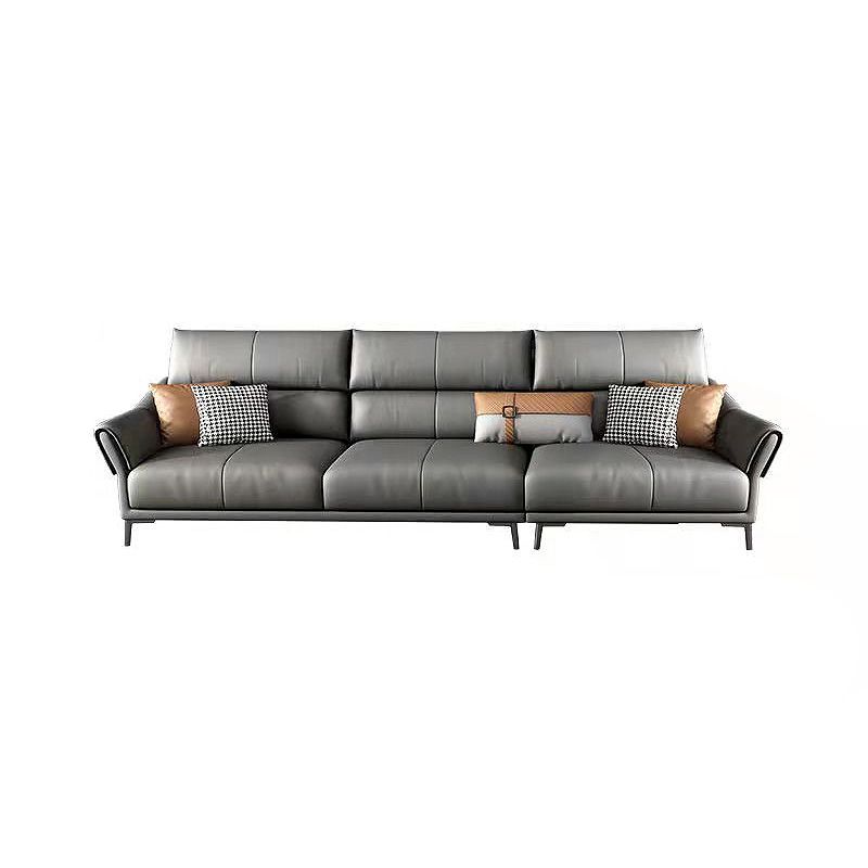 Faux leather High Back Square Arm Sofa and Sectional with Stain-Resistant