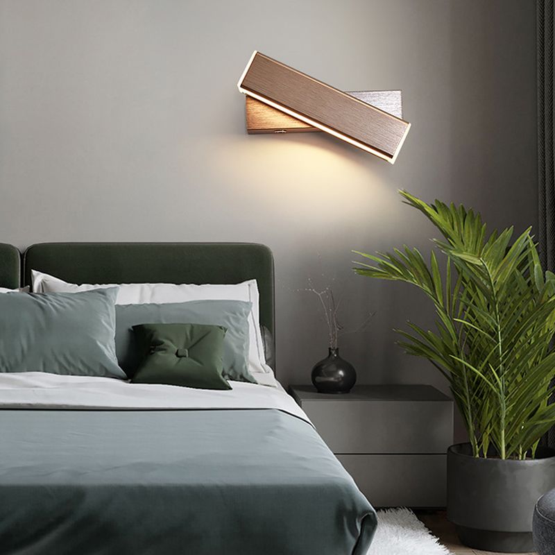 Luz de pared de pared giratoria interior nórdica lámpara de montaje de pared LED de estilo simple