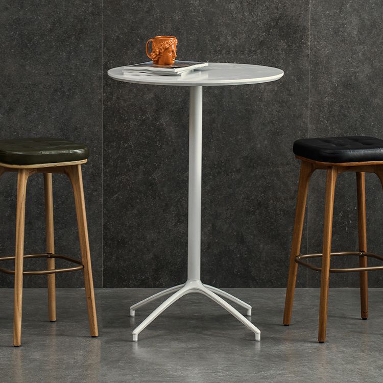 Industrial Round Bar Counter Table Dining Wooden Counter Table for Restaurant