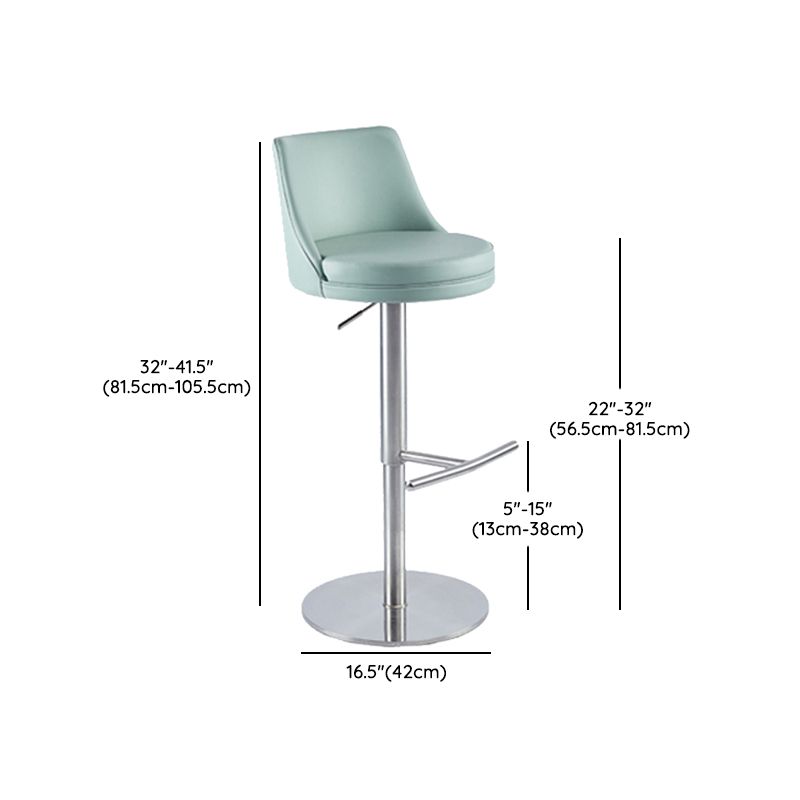 Modern Upholstered Counter Stool Bar-height Bar Stool with Footrest